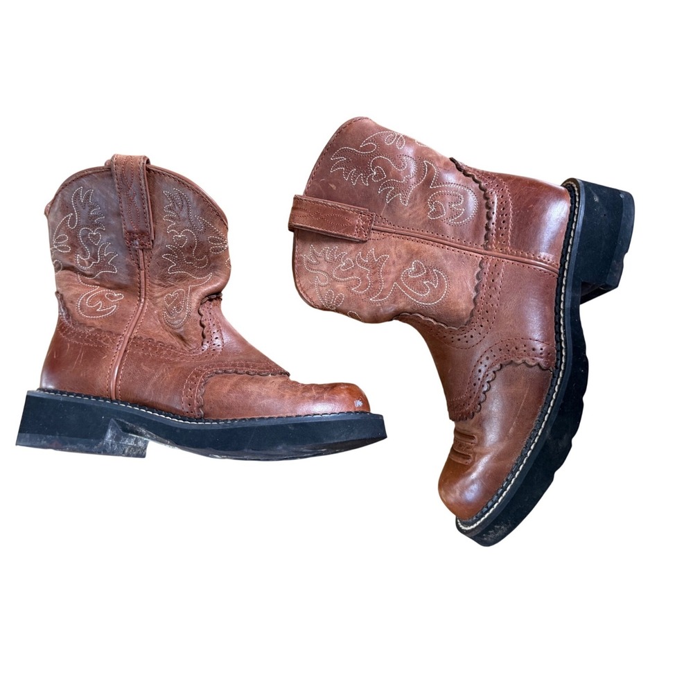 Ariat Fatbaby Pull‎ On Western Womens Boots In Brown